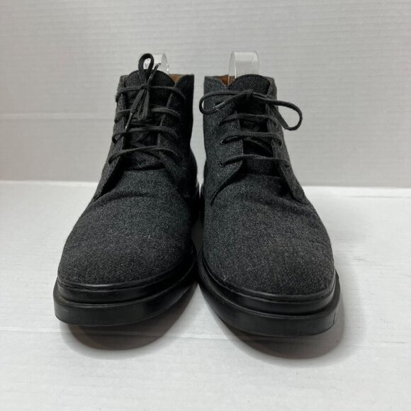 Tods Gray Desert Boots Lace Up Wool Outter Leather‎ Interior Rubber Sole 39/ 8.5 - Picture 3 of 11